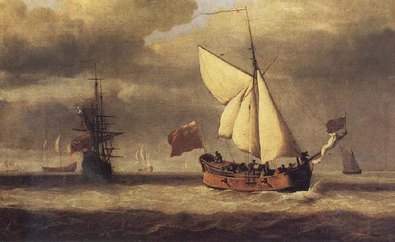 VELDE, Willem van de, the Younger The Yacht Royal Escape Close-hauled in a Breeze